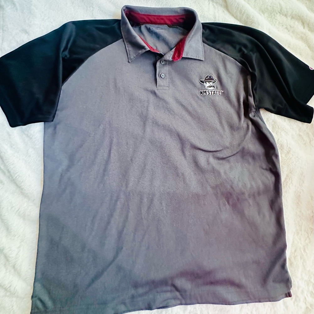 Gray and Black New Mexico State University Polo Shirt